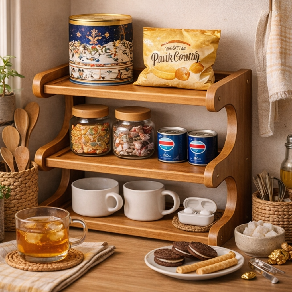 Brineliacosh® 3-Tier Wooden Desktop Organizer Shelf