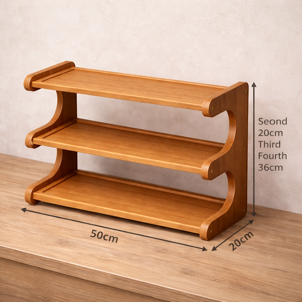 Brineliacosh® 3-Tier Wooden Desktop Organizer Shelf